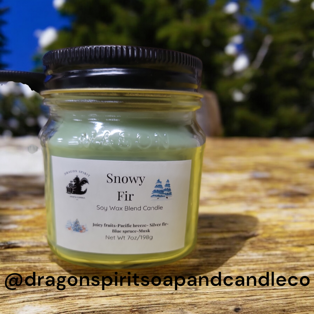 Snowy Fir Hand Poured Candle