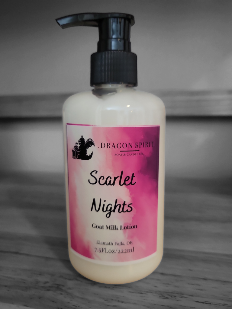 7.5oz Scarlet Nights Goat Milk Lotion