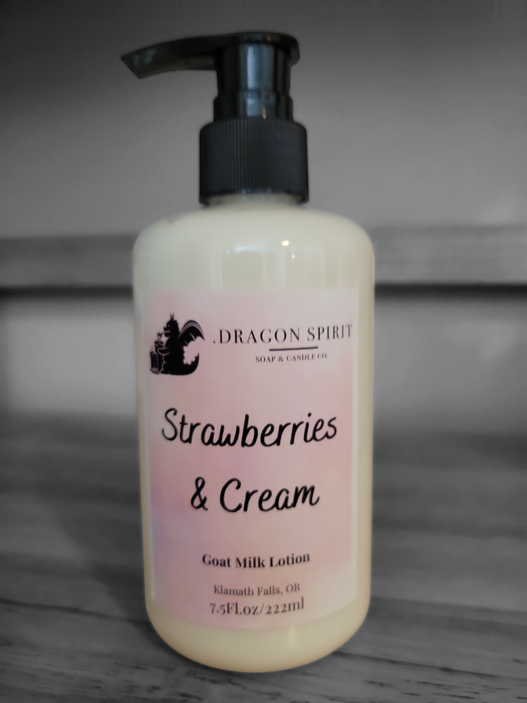 7.5oz Strawberries & Cream Goat Milk Lotion
