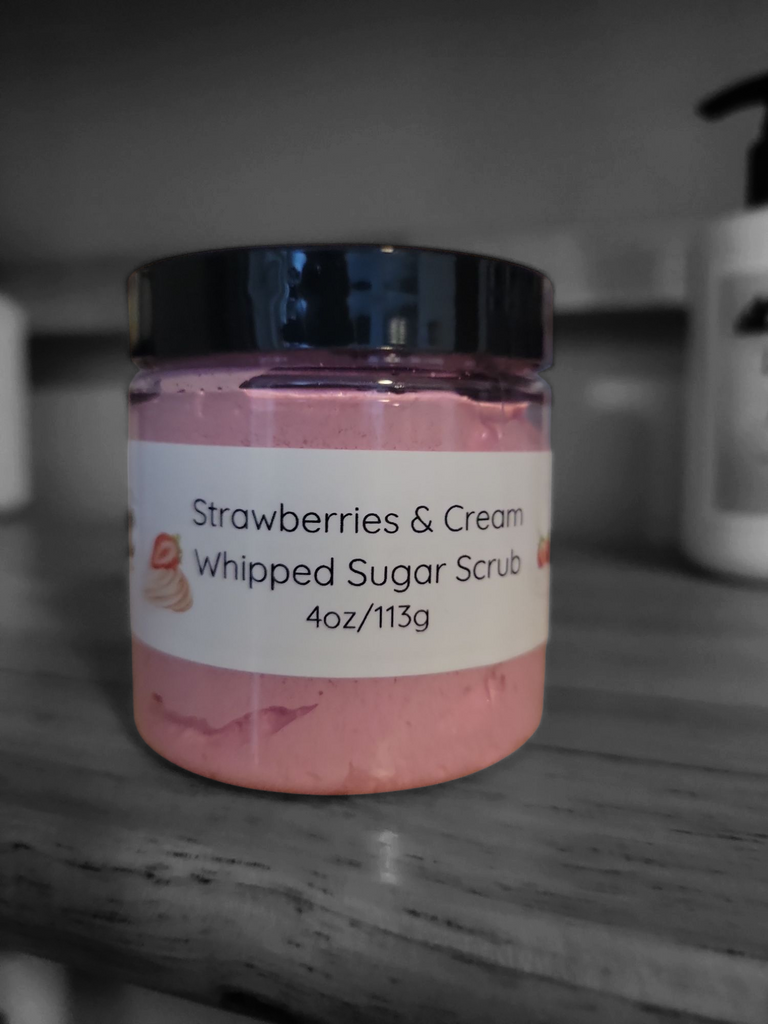 4oz Strawberries & Cream Whipped Sugar Scrub