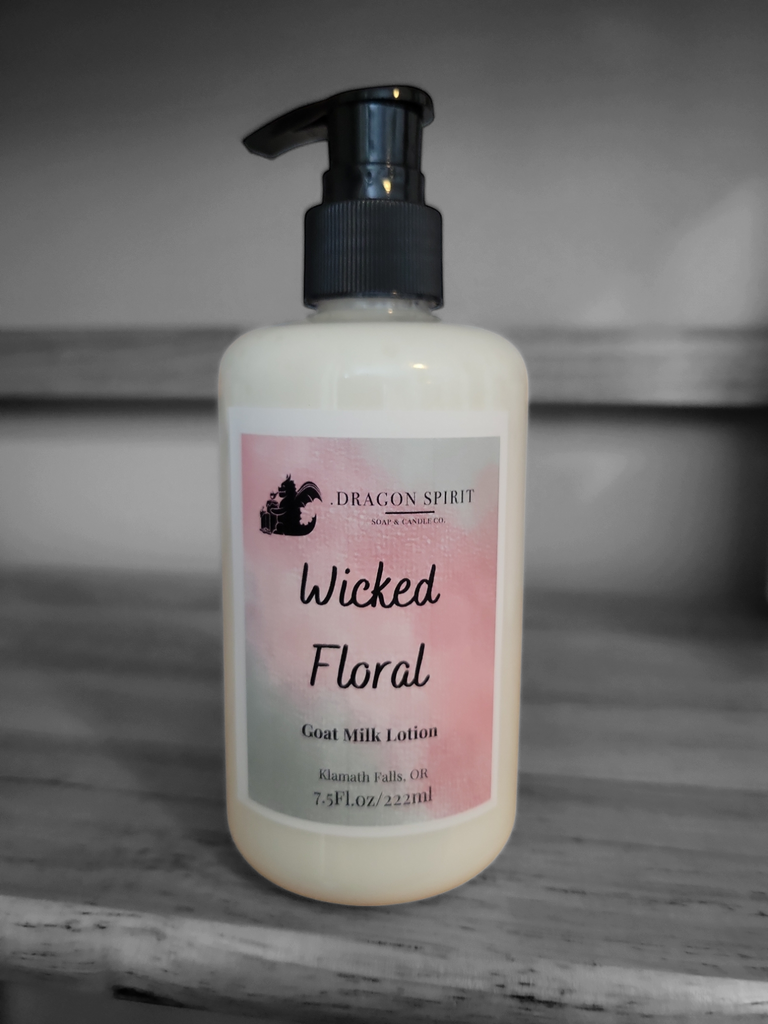 7.5oz Wicked Floral Goat Milk Lotion